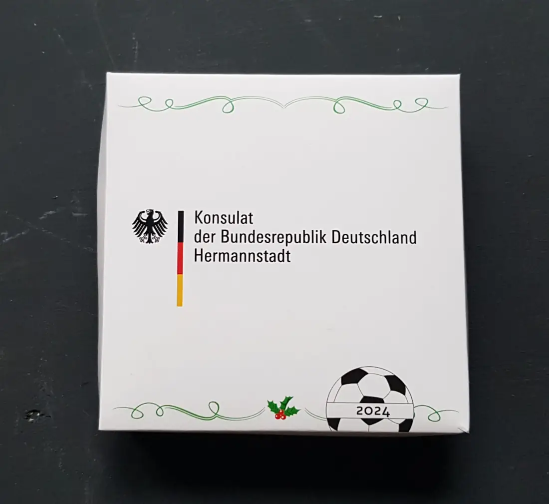 Gift box with the German Consulate emblem, 2024