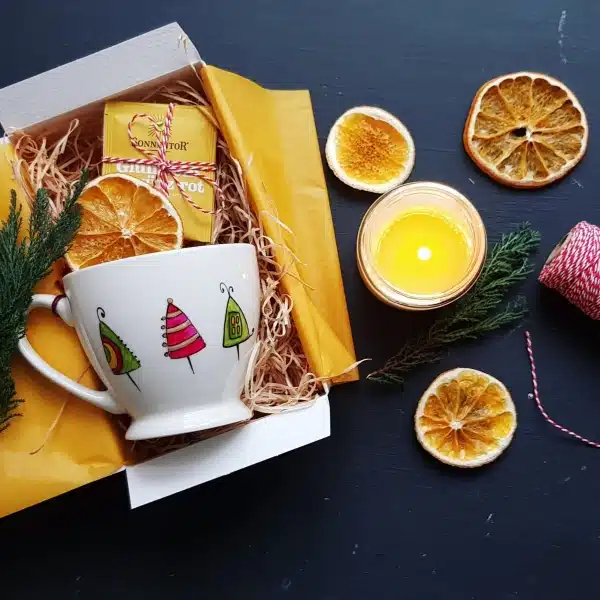 Cana Mea Cu Vin Fiert - cutie cadou cu cană pictată, mirodenii pentru vin fiert