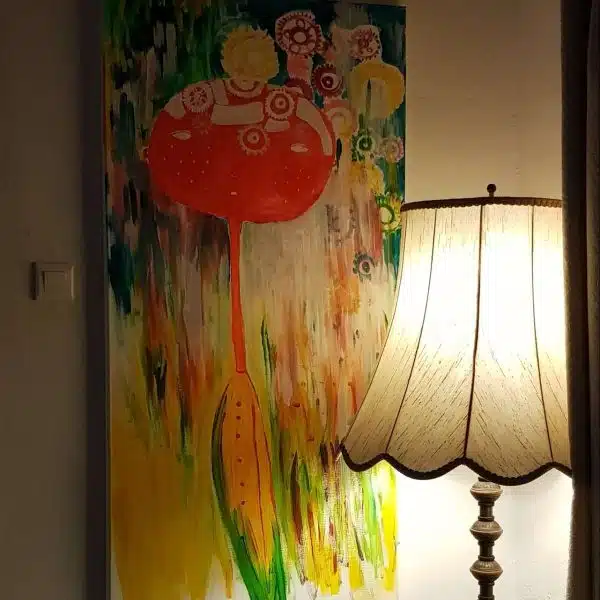 Tablou pe pânză "2022" - culori acrilice 140 x 70 cm
