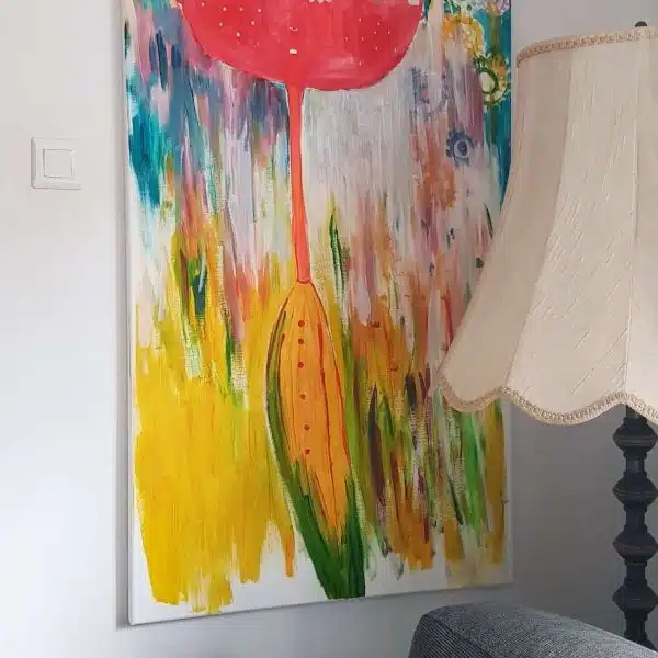 Cuadro en lienzo «2022» – acrílico 140 x 70 cm
