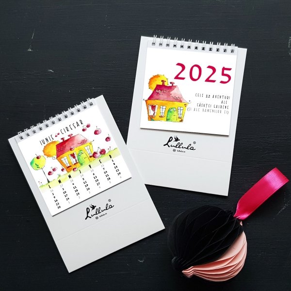 Calendar 2025 Lullula, de birou, mic