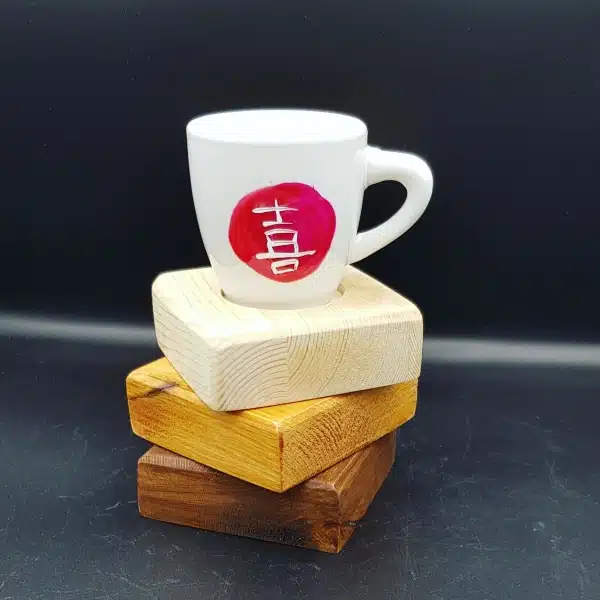 "Dragonul fericirii" - ceaşcă de espresso pictată manual