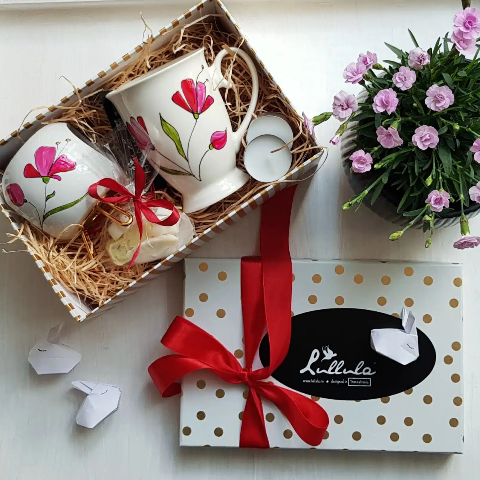 En rosa - caja regalo hecha y pintada a mano | Edición limitada - Imagen 2