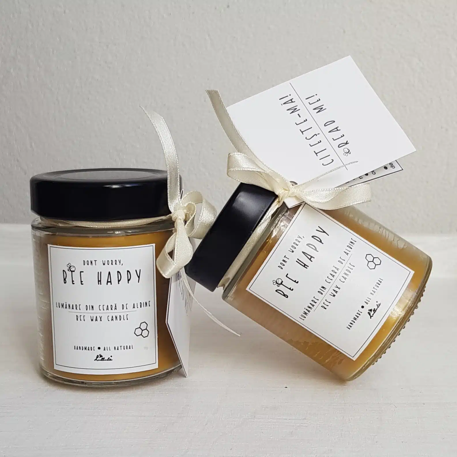 Don't worry, BEE happy - vela de cera de abeja 100 % natural - Imagen 3