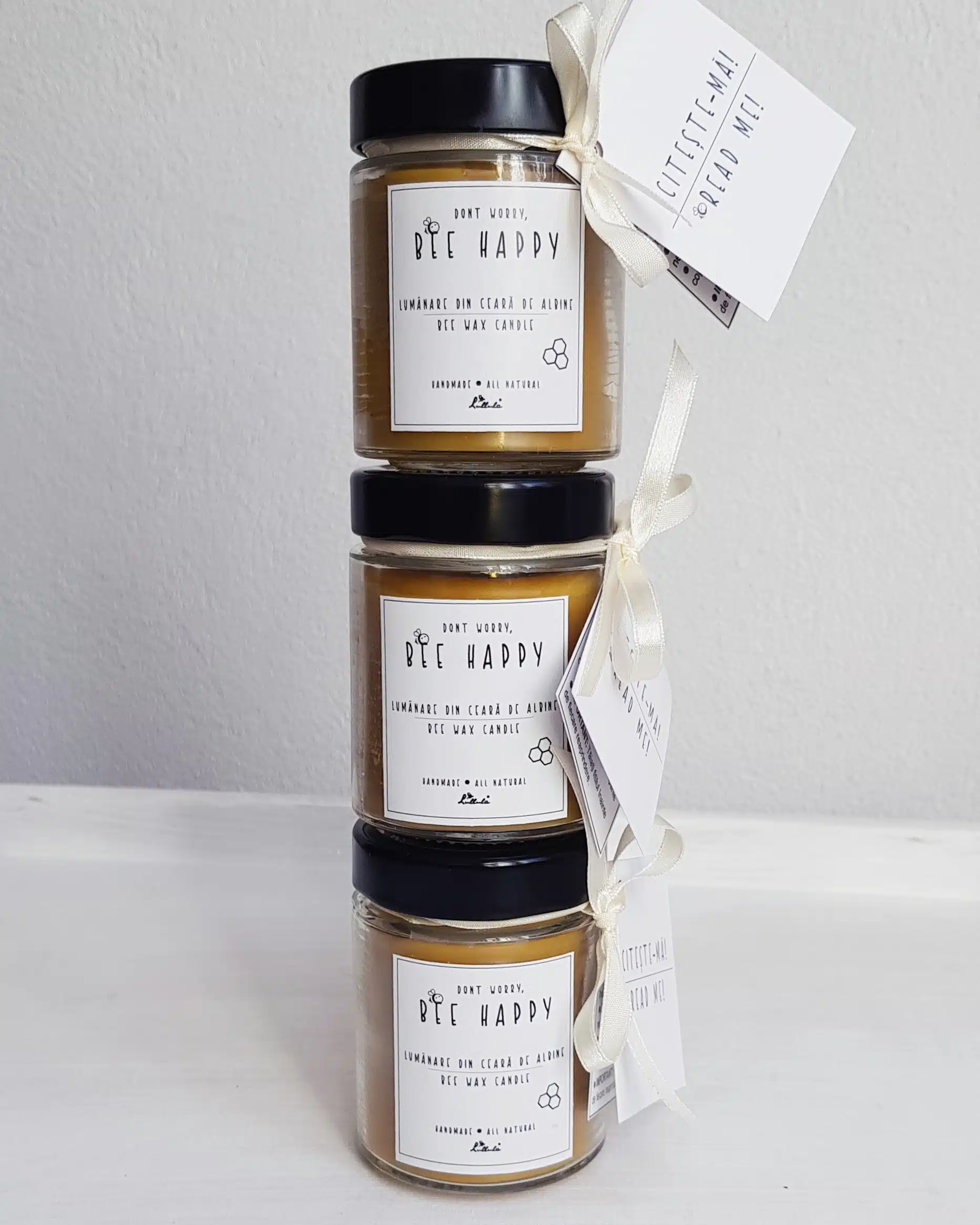 Don't worry, BEE happy - vela de cera de abeja 100 % natural - Imagen 4