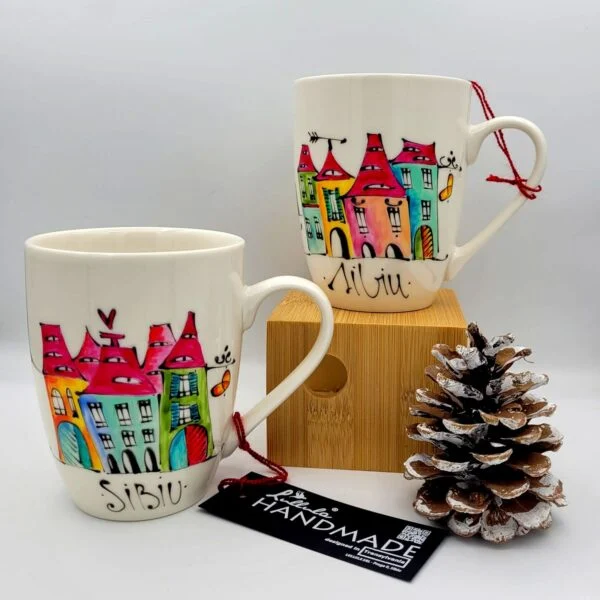 Tasse Sibiu, handbemalt